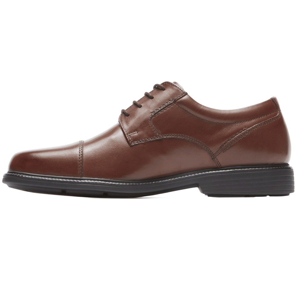 Rockport Oxfords For Mens Brown - Charles Road Cap Toe - GJ2435608